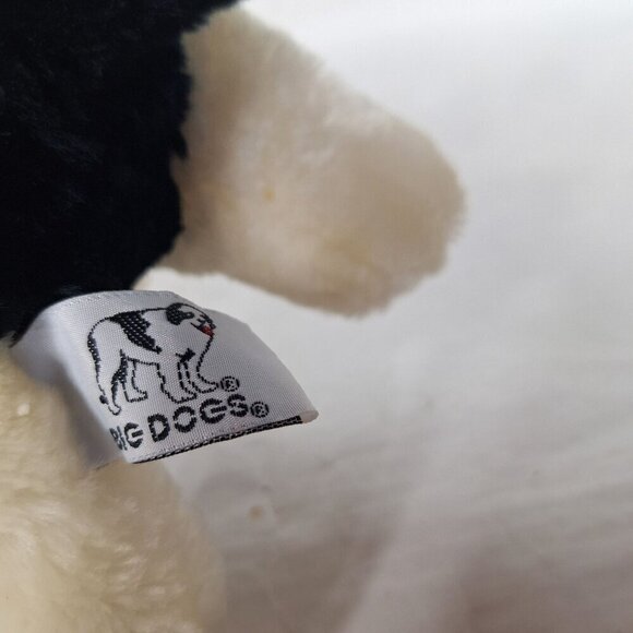 Big Dogs Black White Saint Bernard Plush Puppy 10 Inch - Picture 8 of 9